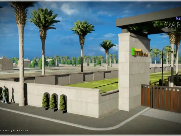 Luxury gated community residential plots starting at ₹1.1 Crore inside the 10-acre Emerald Gardenia township on Kanadiya Road in Mayakhedi, Indore.