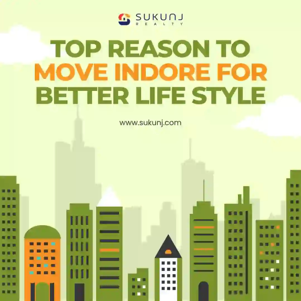 A picturesque view of a gated community in Indore with modern houses, green spaces, and luxurious amenities.