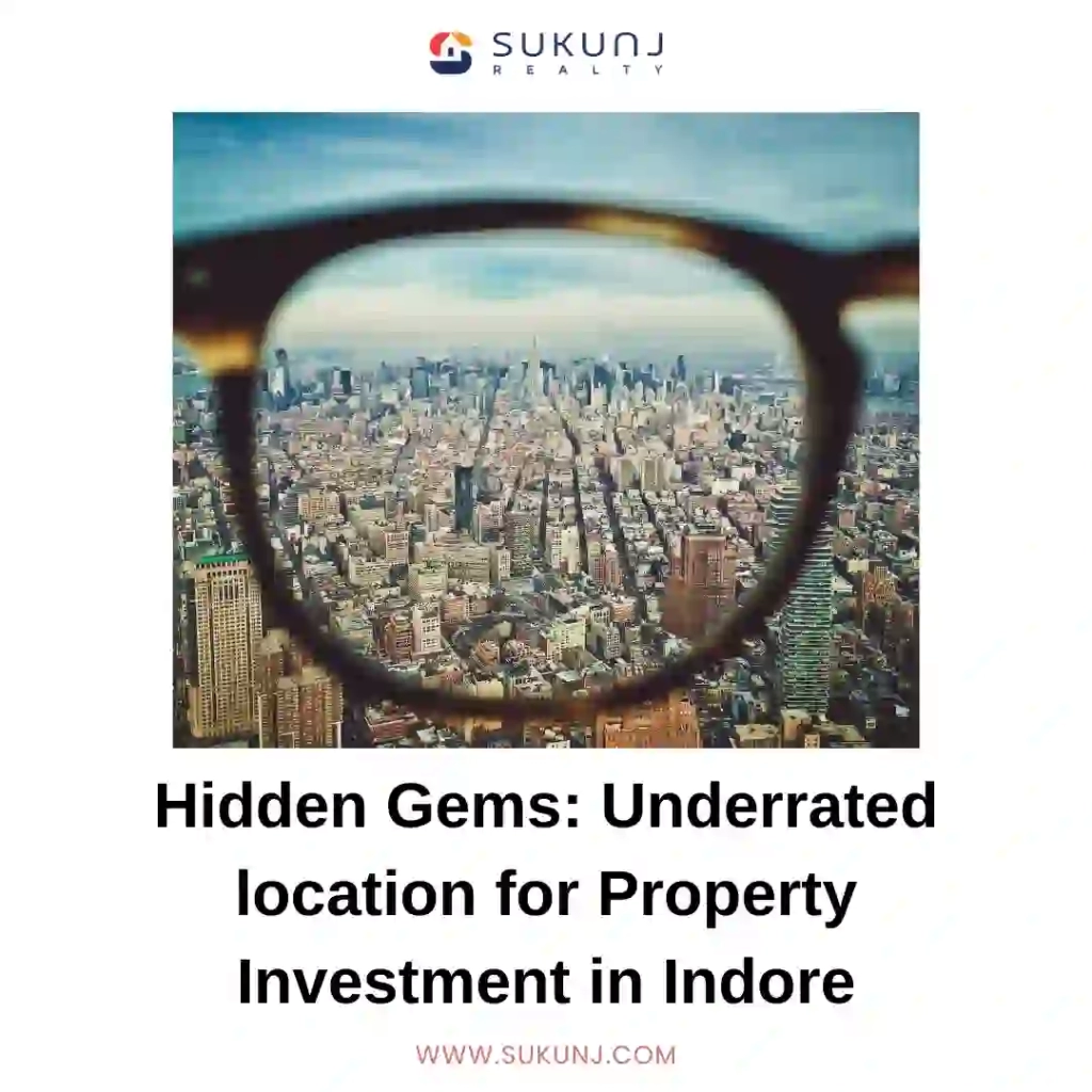 Aerial view of underrated yet promising real estate locations in Indore, including Silver Spring and Super Corridor