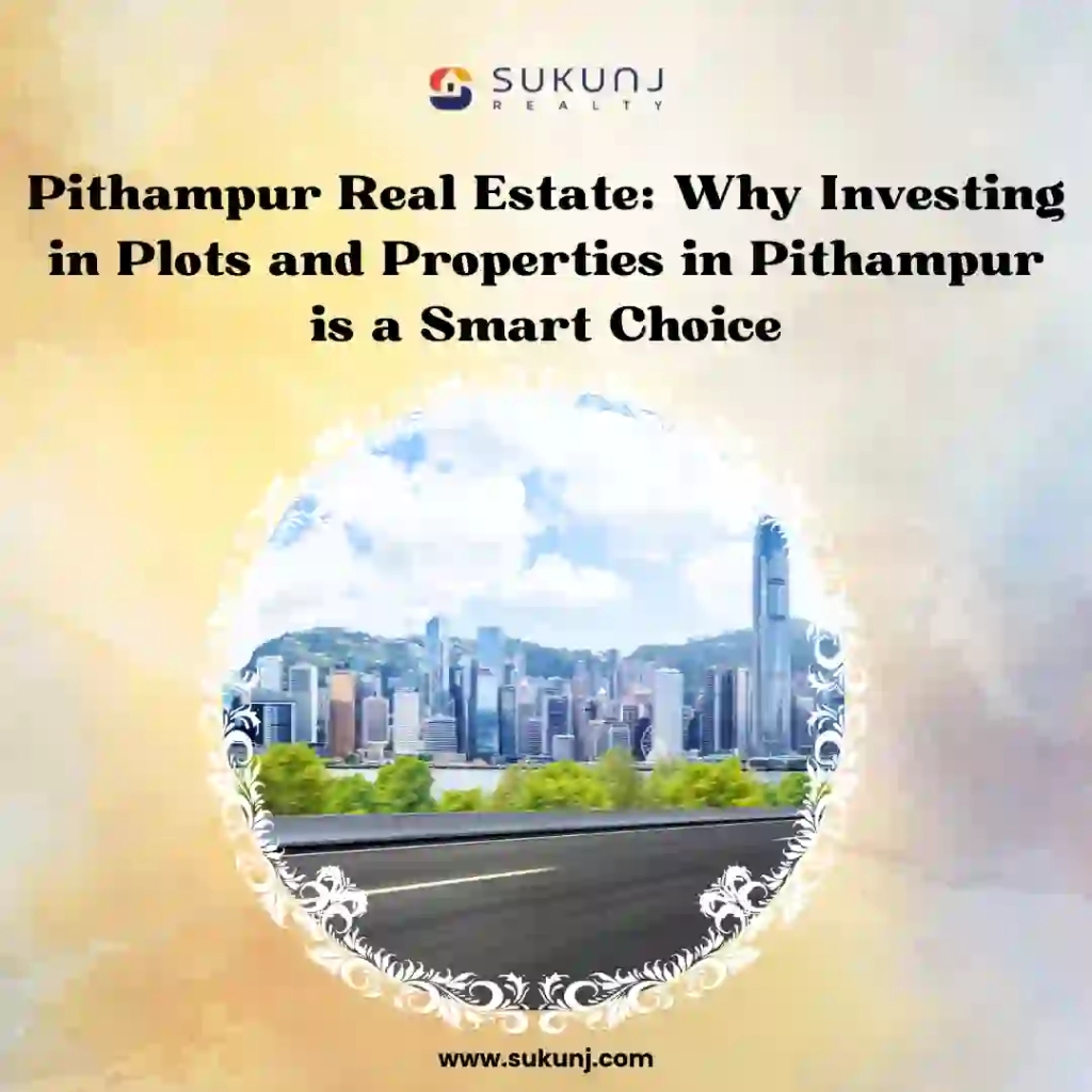 Aerial view of Pithampur, Indore, showing industrial and residential development.