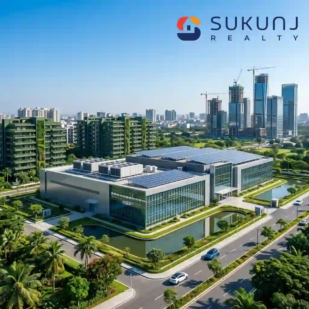 Data centre in Indore surrounded by new real estate infrastructure.