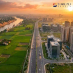 Aerial view of the growing real estate and infrastructure in the Indore Ujjain Metropolitan Region.