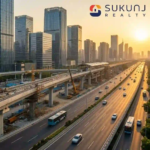 Futuristic skyline and infrastructure development representing Indore Real Estate 2026.