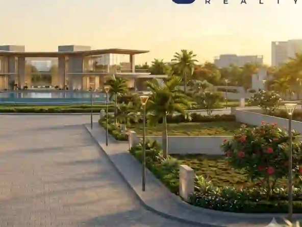 Tier-1 branded plotted developments showing master planned avenues and luxury clubhouse in Indore