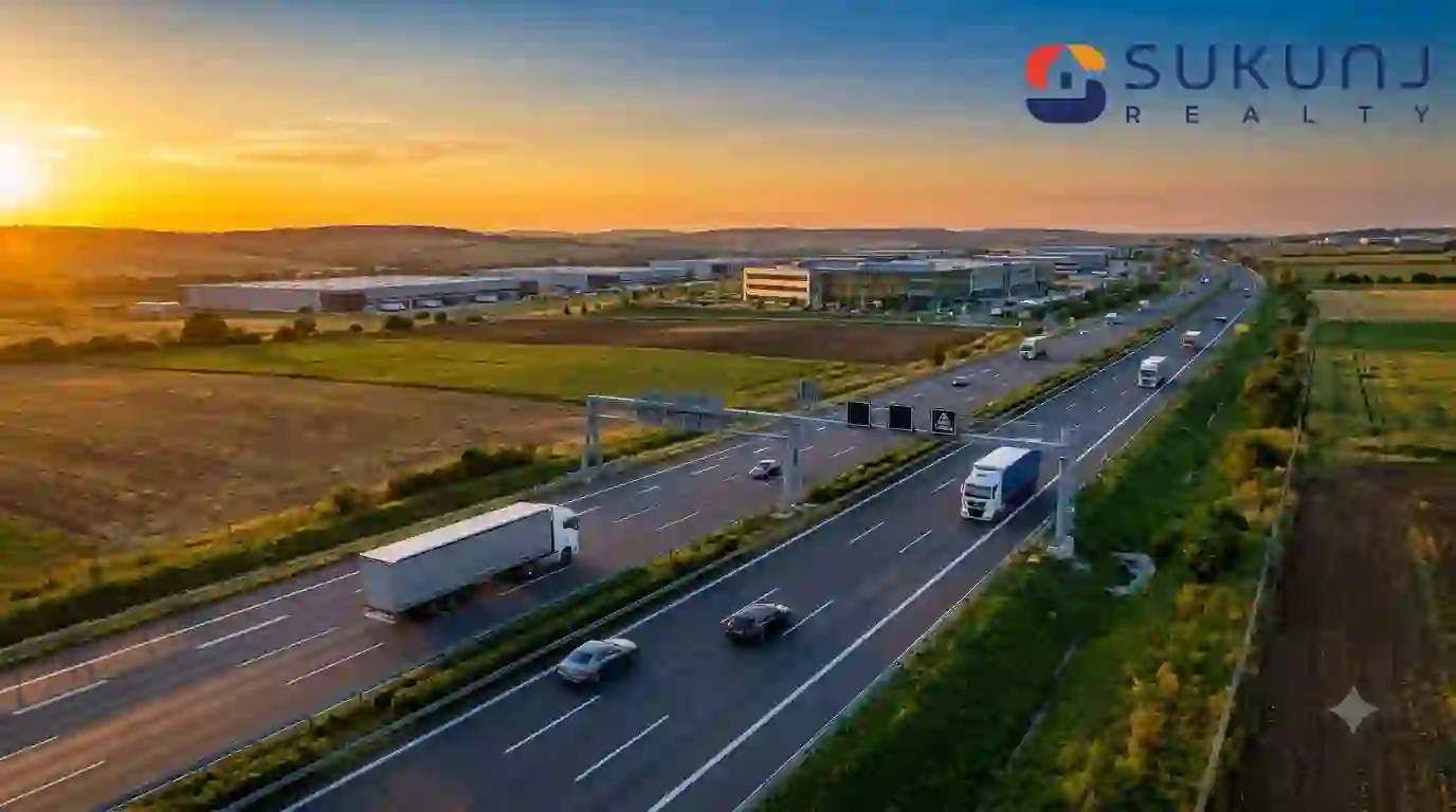 Indore Bhopal Jabalpur Expressway Industrial Corridor Map 2026 SEO Alt-Text: Indore Bhopal Jabalpur Expressway route highlighting major industrial parks and high growth real estate investment zones